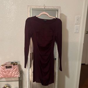 Wine red Express Dress size S Super Stretch